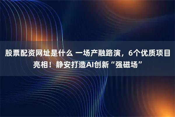 股票配资网址是什么 一场产融路演,6个优质项目亮相!静安打造AI创新“强磁场”